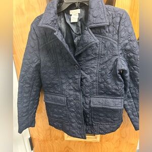 Tweeds Navy Quilted Puffer Jacket large